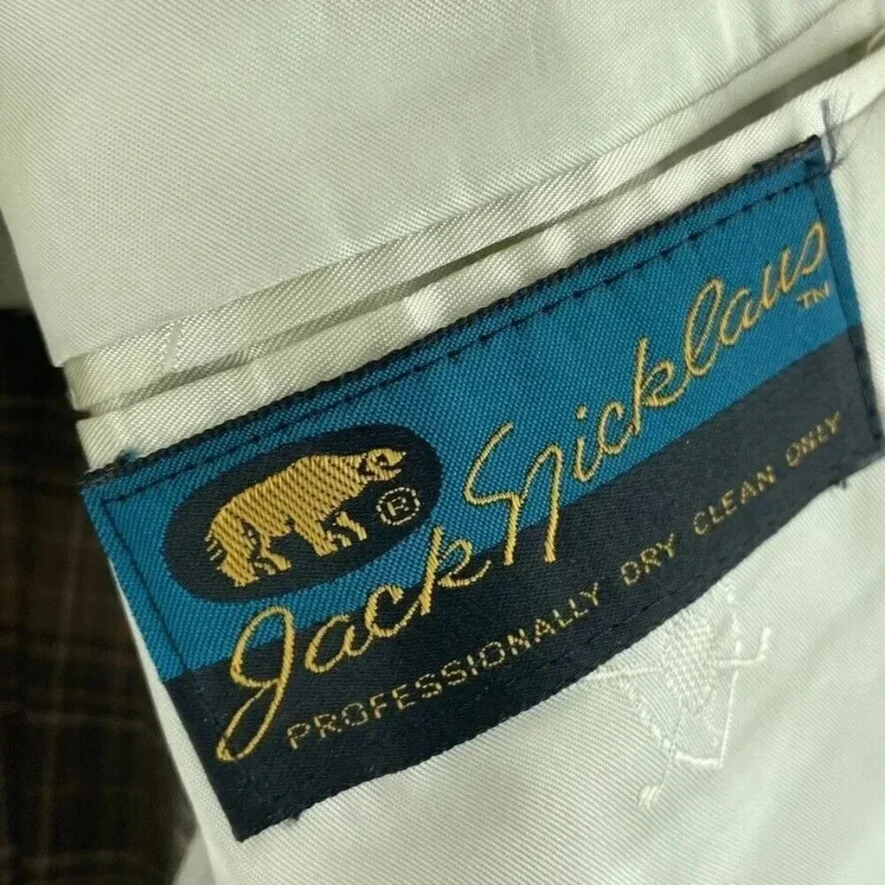 Jack Nicklaus Hart Shaffner & MarxBlazer Mens 46 Blazer plaid3643